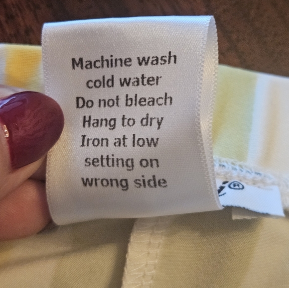 Serengeti Plus 1X Blue Yellow Stripe Wide Leg Pull On Pants NWOT Coastal Grandma - Picture 10 of 10